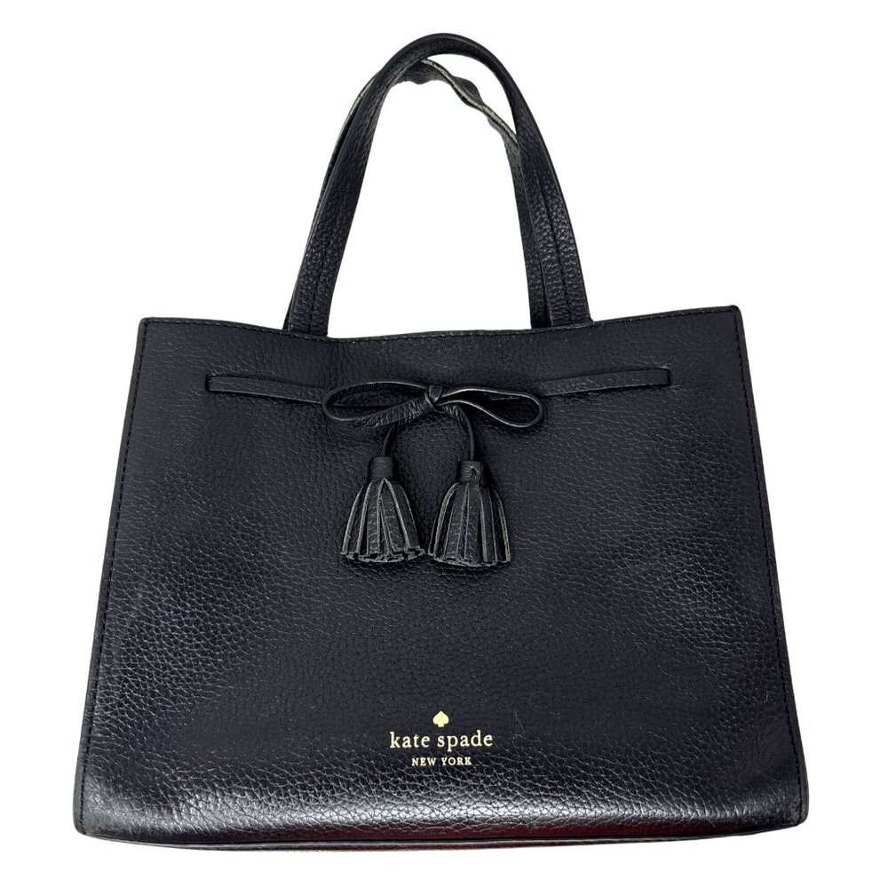 Kate Spade Hayes Medium Black‎ Pebbled Leather Handbag Purse Crossbody